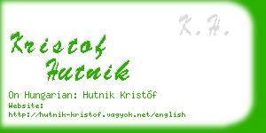 kristof hutnik business card